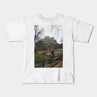 Edinburgh Castle (from Princes Street) - Scottland Kids T-Shirt